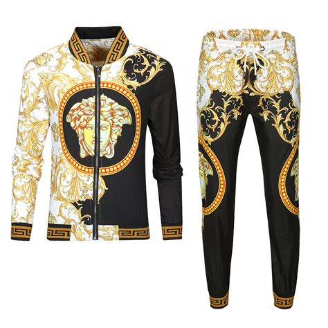 versace print joggers|Versace men's tracksuit alternatives.